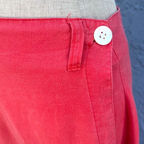 Vintage Gap Skirt Womens Size Medium Linen Wrap Midi in Salmon - Picture 5 of 10